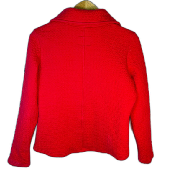 Tonia Debellis Women's Shiloh Red Textured Knit Full-Zip LS Jacket Size L - Picture 12 of 15